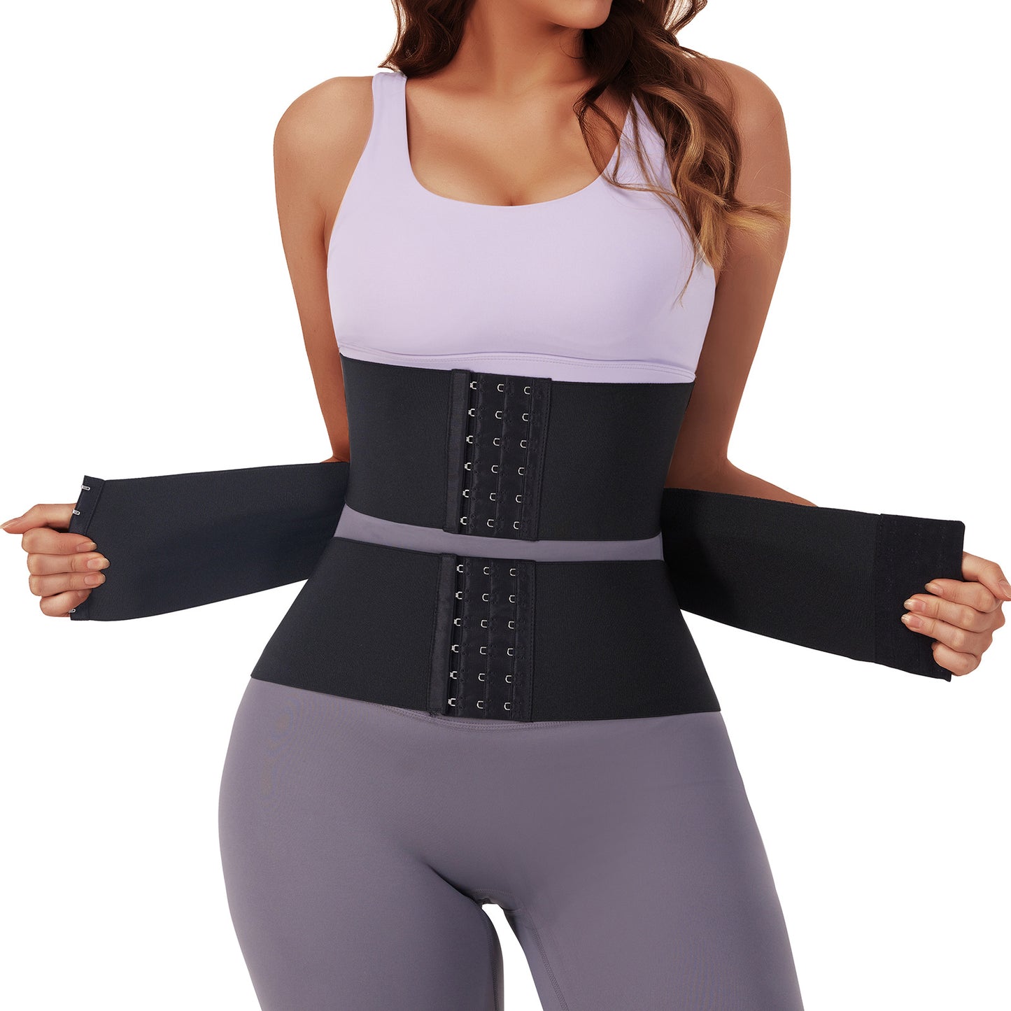 Waist Trainer Sports Sweat Postpartum Body Sculpting Double Belt Buckle Abdominal Belt