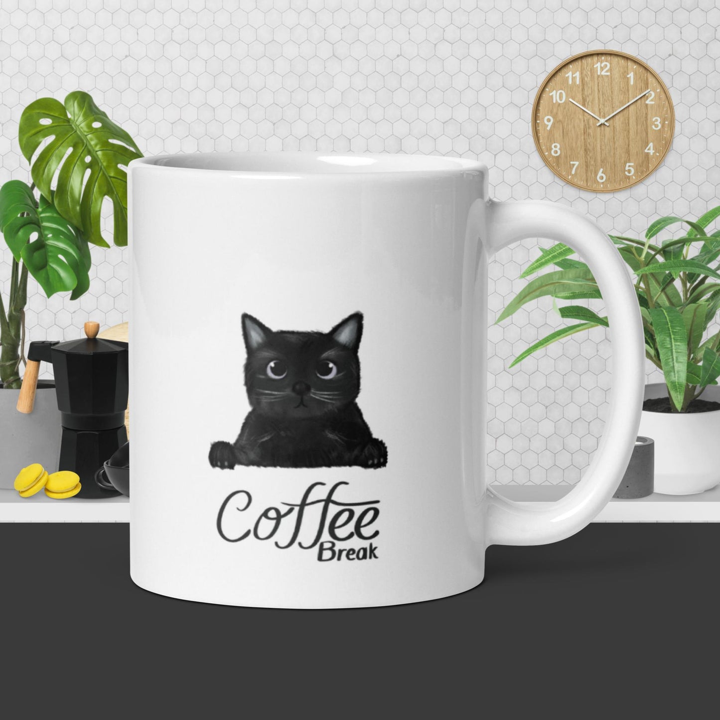 Coffee Break Cat mug